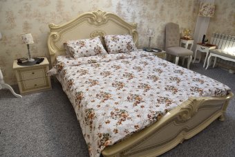 Lenjerie de pat pentru doua persoane, TDK Iacob, 100% bumbac, multicolor, 220x240 cm,