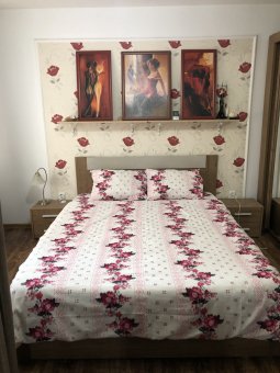 Lenjerie de pat pentru doua persoane, TDK Iacob, 100% bumbac, multicolor, 220x240 cm
