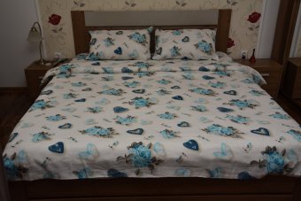 Lenjerie de pat pentru doua persoane, TDK Iacob,100% bumbac,