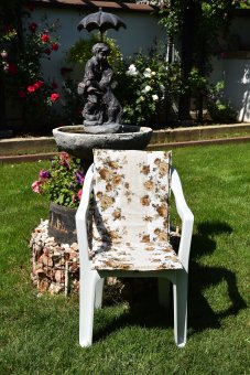 Perna pentru scaun gradina, bumbac, 110x45x3, multicolor