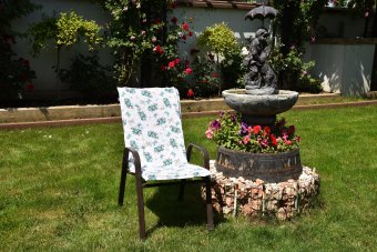 Perna pentru scaun gradina, bumbac, 110x45x3, multicolor