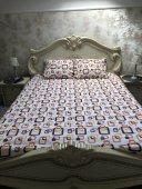 Lenjerie de pat pentru doua persoane, TDK Iacob, 100% bumbac, multicolor, 220x240 cm