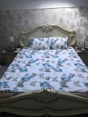 Lenjerie de pat pentru doua persoane, TDK Iacob, 100% bumbac, multicolor, 220x240 cm