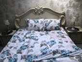 Lenjerie de pat pentru doua persoane, TDK Iacob, 100% bumbac, multicolor, 220x240 cm