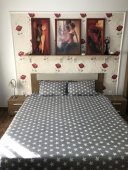 Lenjerie de pat pentru doua persoane, TDK Iacob, 100% bumbac, multicolor, 220x240 cm
