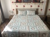 Lenjerie de pat pentru doua persoane, TDK Iacob, 100% bumbac, multicolor, 220x240 cm