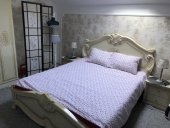 Lenjerie de pat pentru doua persoane, cearceaf uni rosu, TDK Iacob, 100% bumbac, multicolor, 220x240 cm