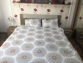 Lenjerie de pat pentru doua persoane, TDK Iacob, 100% bumbac, multicolor, 220x240 cm