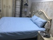 Lenjerie de pat pentru doua persoane, TDK Iacob, 100% bumbac, multicolor, 220x240 cm