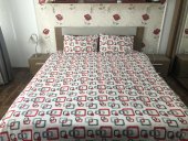 Lenjerie de pat pentru doua persoane, TDK Iacob, 100% bumbac, multicolor, 220x240 cm