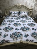 Lenjerie de pat pentru doua persoane, TDK Iacob, 100% bumbac, multicolor, 220x240 cm