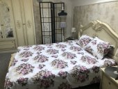 Lenjerie de pat pentru doua persoane, TDK Iacob, 100% bumbac, multicolor, 220x240 cm
