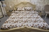 Lenjerie de pat pentru doua persoane, TDK Iacob, 100% bumbac, multicolor, 220x240 cm