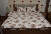 Lenjerie de pat pentru doua persoane, TDK Iacob, 100% bumbac, multicolor, 220x240 cm,