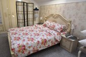 Lenjerie de pat pentru doua persoane, TDK Iacob, 100% bumbac, multicolor, 220x240 cm