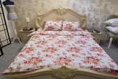 Lenjerie de pat pentru doua persoane, TDK Iacob, 100% bumbac, multicolor, 220x240 cm