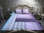 Lenjerie de pat pentru doua persoane, TDK Iacob, 100% bumbac, multicolor, 220x240 cm