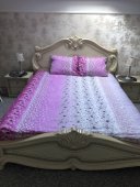 Lenjerie de pat pentru doua persoane, TDK Iacob, 100% bumbac, multicolor, 220x240 cm