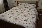 Lenjerie de pat pentru doua persoane, TDK Iacob, 100% bumbac satinat, multicolor, 235x200 cm