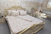 Lenjerie de pat pentru doua persoane, TDK Iacob, 100% bumbac satinat, multicolor, 235x200 cm