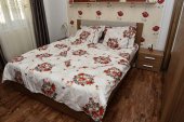 Lenjerie de pat pentru doua persoane, TDK Iacob, 100% bumbac satinat, multicolor, 235x200 cm