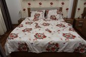Lenjerie de pat pentru doua persoane, TDK Iacob, 100% bumbac satinat, multicolor, 235x200 cm