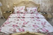 Lenjerie de pat pentru doua persoane, TDK Iacob, 100% bumbac satinat, multicolor, 235x200 cm