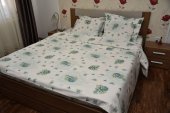 Lenjerie de pat pentru doua persoane, TDK Iacob, 100% bumbac satinat, multicolor, 235x200 cm