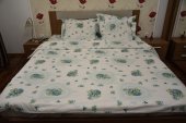 Lenjerie de pat pentru doua persoane, TDK Iacob, 100% bumbac satinat, multicolor, 235x200 cm