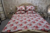 Lenjerie de pat pentru doua persoane, TDK Iacob, 100% bumbac satinat, multicolor, 235x200 cm