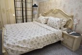 Lenjerie de pat pentru doua persoane, TDK Iacob, 100% bumbac satinat, multicolor,