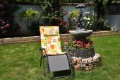 Perna pentru scaun gradina, 120x47x3, bumbac, multicolor