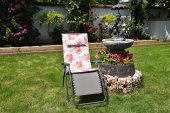Perna pentru scaun gradina, 120x47x3, bumbac satinat, multicolor