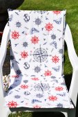 Perna pentru scaun gradina, bumbac, 110x45x3, multicolor