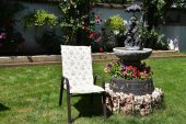 Perna pentru scaun gradina, bumbac, 110x45x3, multicolor