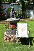 Perna pentru scaun gradina, bumbac, 90x40x2,5, multicolor