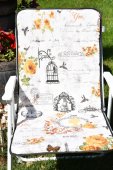 Perna pentru scaun gradina, bumbac, 90x40x2,5, multicolor