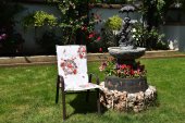 Perna pentru scaun gradina, bumbac satinat, 110x45x3, multicolor