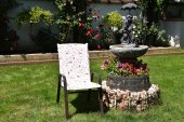 Perna pentru scaun gradina, bumbac satinat, 110x45x3, multicolor